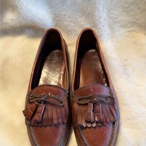 Polo by Ralph Lauren Tan Leather Tassel Kiltie Loafers